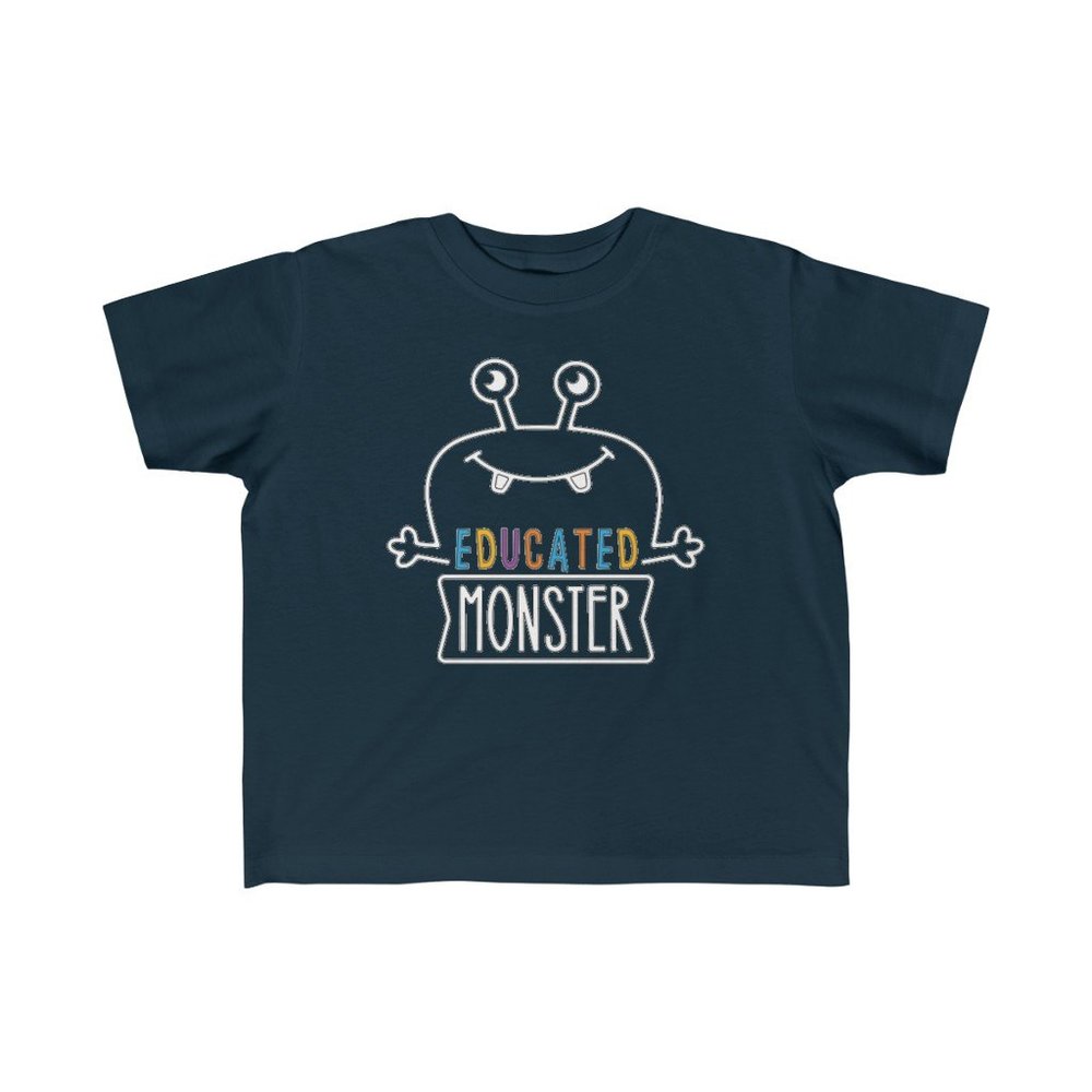 SBC Kid's Educated Monster Short Sleeve Navy Tee